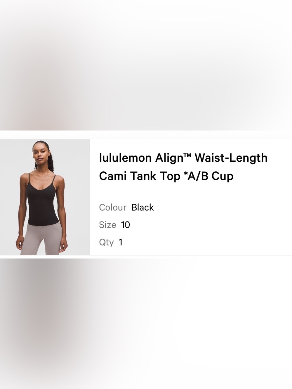 LULULEMON ALIGN WAIST LENGTH CAMI TANK TOP